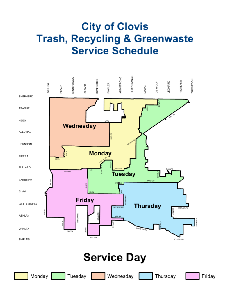 Service Schedule City of Clovis