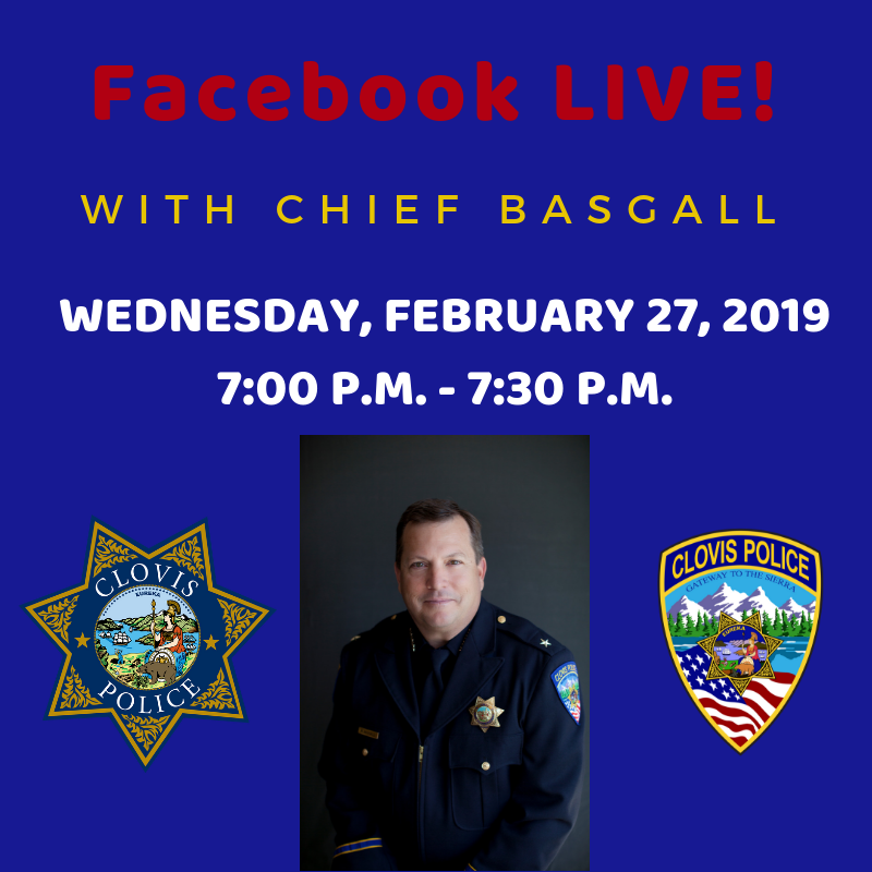 CHIEF BASGALL TO HOLD INTERACTIVE Q&A TONIGHT ON FACEBOOK LIVE – City ...