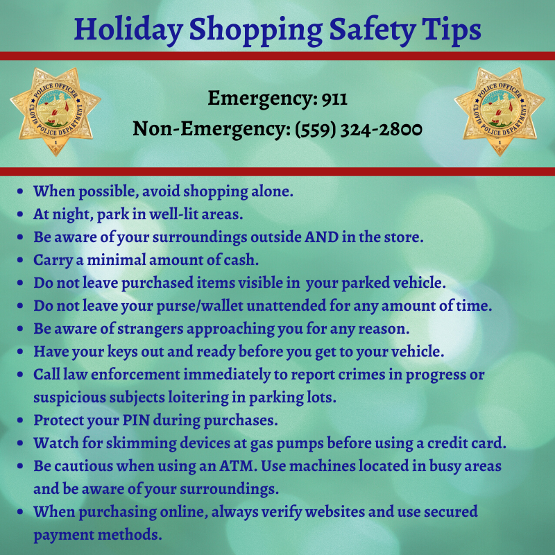 You are currently viewing Additional Clovis Police Personnel on Patrol for the Holiday Shopping Season