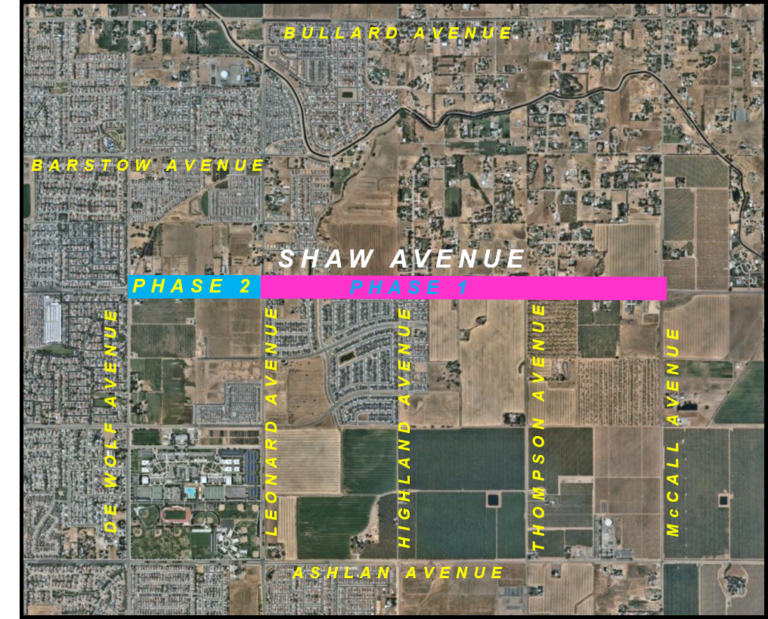 Overhead map of Clovis