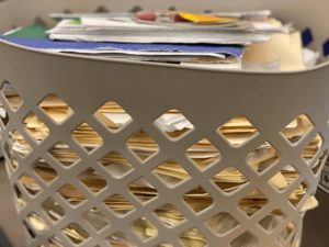 Basket full of stolen mail